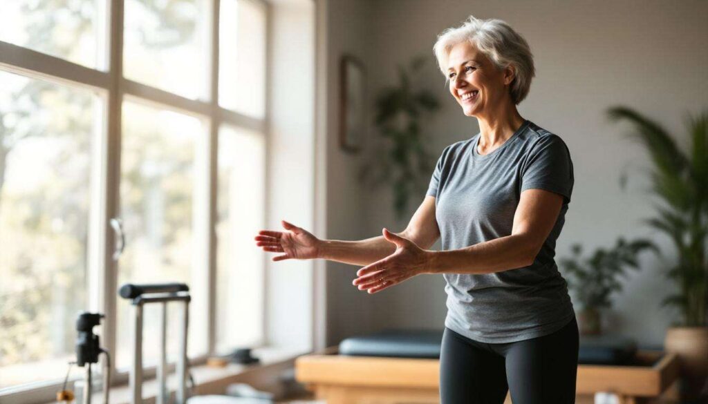 Die 10-Minuten-Routine im Stehen, die eine Pilates-Trainerin gegen Stürze ab 65 empfiehlt