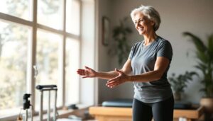 Die 10-Minuten-Routine im Stehen, die eine Pilates-Trainerin gegen Stürze ab 65 empfiehlt